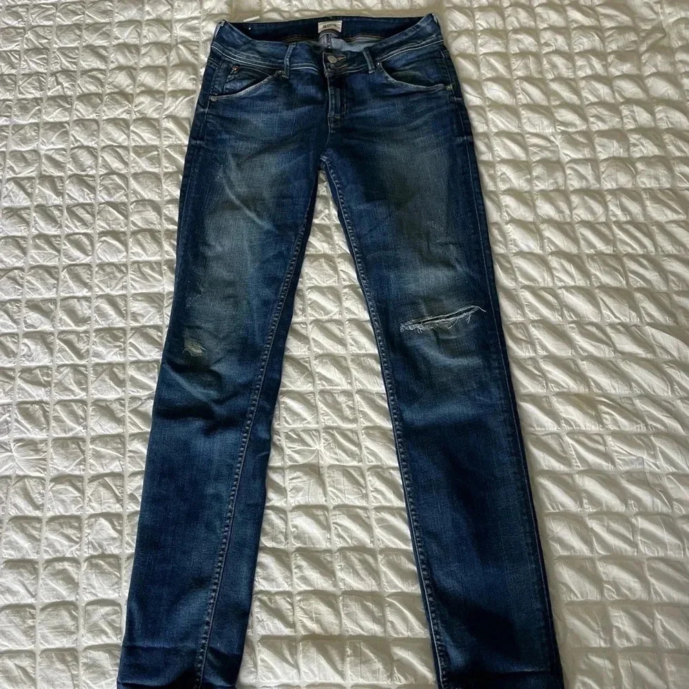 Hudson Collin mid rise skinny in Rawhem
